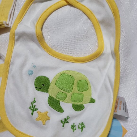 Gymboree Bloop Bloop Bloop Turtle NWT striped Romper & Bib set. Mixed Bin Z33 - Picture 2 of 4
